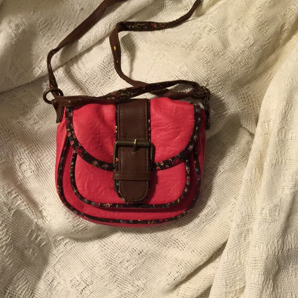 Small Pink Claire's Crossbody with Floral Details